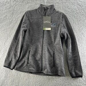 Eddie Bauer Jacket  Women Medium Grey Storm Repel Soft Shell W Logo Company NWT